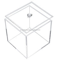 Boîte de rangement personnalisée en acrylique transparent pour capsules de café, sachets de thé, bonbons, distributeur, organisateur de bureau, anti-poussière, durable