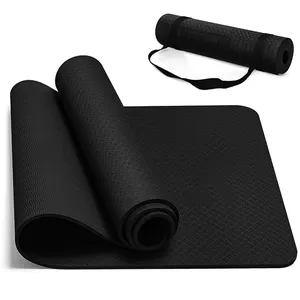 Amyup热卖设计师瑜伽垫8毫米黑色瑜伽垫