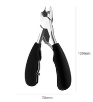 Pince à ongles incarnés professionnelle améliorée, poignée ergonomique en caoutchouc, lame incurvée en acier inoxydable pour ongles épais et durs