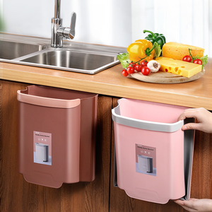 Wholesale Household Car Hanging Trash Bin Toilet Kitchen Wall Hanging Folding Trash Bin