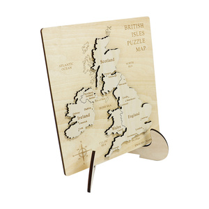 2025 populaire britannique carte <span class=keywords><strong>Puzzle</strong></span> jouet en bois <span class=keywords><strong>d</strong></span>écoratif artisanat personnalisé <span class=keywords><strong>pays</strong></span> Jigsaw jouet - Product Image 2