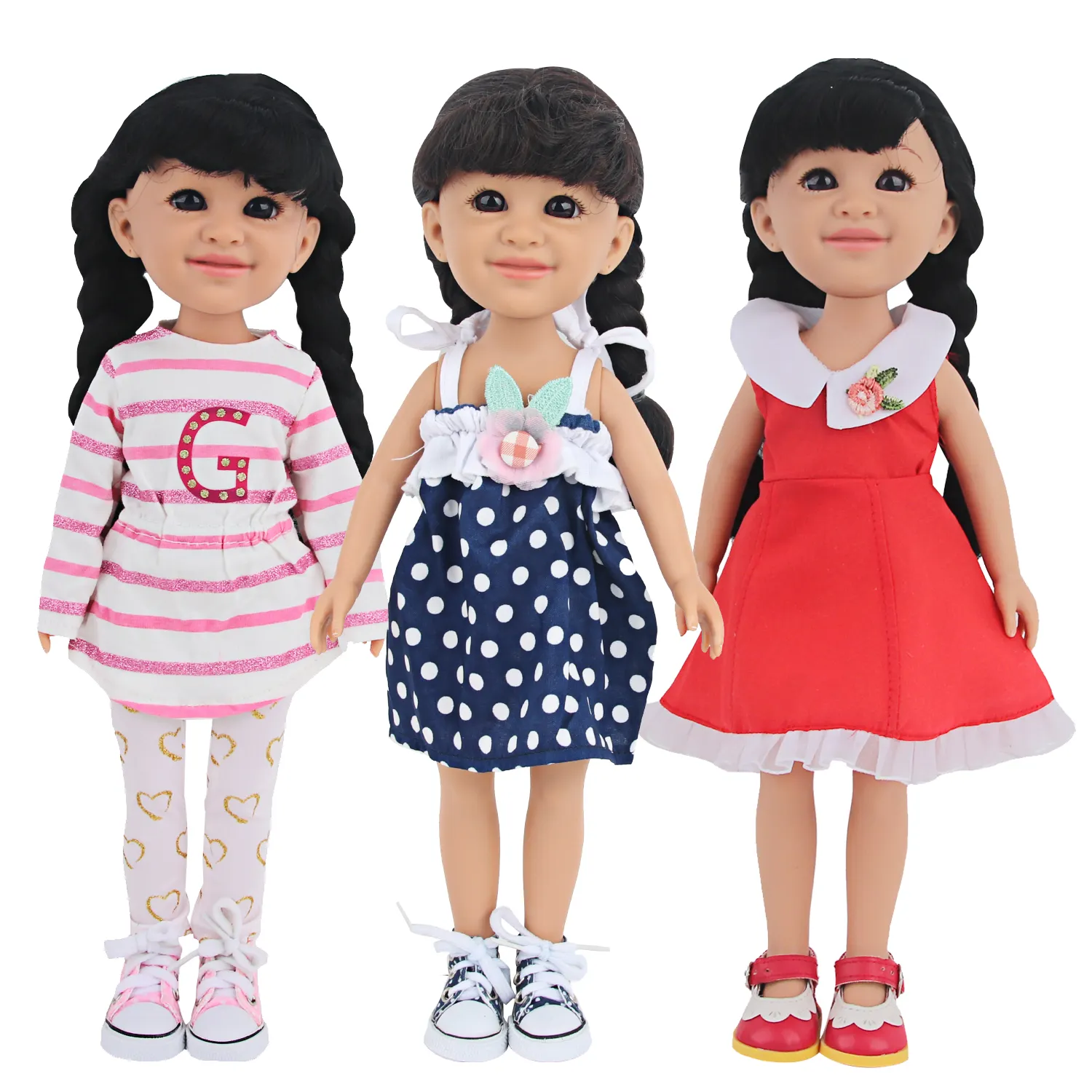 प्यारी 14'' विनाइल गुड़िया सजीव पूर्ण विनाइल नाटक खेलने वाले खिलौने 14 इंच गुड़िया लड़का लड़की