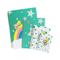 Agenda scolaire A5 à spirales avec impression florale personnalisée de dessins animés 2023