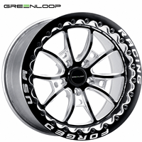 Jantes de course légères forgées noires GREENLOOP 15x8J 15x4 20x10J en aluminium Beadlock Drag 5x4.5 7.9 avec déport de 100mm