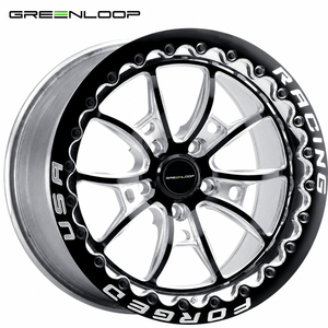 Jantes de course légères forgées noires GREENLOOP 15x8J 15x4 20x10J en aluminium Beadlock Drag 5x4.5 7.9 avec déport de 100mm - Product Image 6