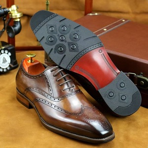 Nouvelle conception, chaussures habillées respirantes pour hommes grandes tailles, en cuir de vache véritable, chaussures Oxford formelles pour le bureau, les affaires, les occasions décontractées - Product Image 6