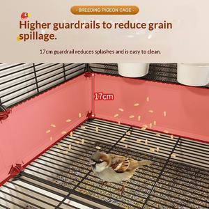 Süper Büyük Üç Katmanlı Demir Tel Papağan Kuş Kafesi, Sıçrama Önleyici Tasarım Lüks Villa Tarzı Ev Kullanımı İçin - Product Image 4