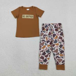 Ensemble de vêtements pour enfants RTS Big Brother, t-shirt décontracté brodé, pantalon de jogging, vente en gros, coton et élasthanne, printemps automne - Product Image 4