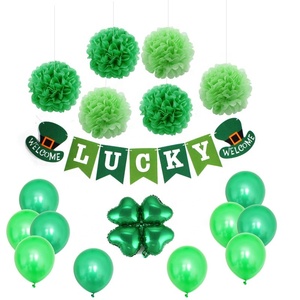 St. <span class=keywords><strong>patrick</strong></span> Trèfle Décorations Suspendues Vert Papier Bannière Guirlande Pom Pom Fleurs Glands Irlandais Saint-<span class=keywords><strong>Patrick</strong></span> Décor - Product Image 3