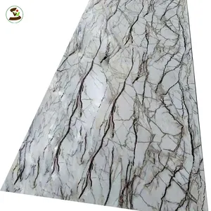 Uv Pvc Marble Sheet 1220*2800mm 3mm Pvc Waterproof Material Uv Marble Sheet / Poly Marble Sheet Price