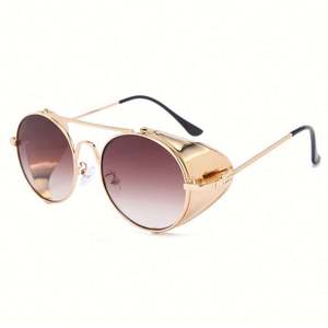 Nuevas Gafas de Sol Redondas Steampunk con Marco Metálico para Hombre y Mujer, Protección UV400, Estilo Punk - Product Image 5
