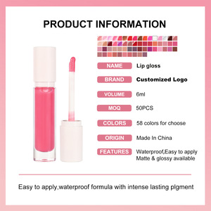 Brillo Labial Redondo de 6 ml, Transparente, Brillante e Hidratante, Venta al por Mayor de Maquillaje de Marca Privada, Personalizado OEM - Product Image 4