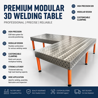 Table de soudage 3D flexible en fonte avec garantie commerciale, plateforme de soudage 3D, accessoires complets (jigs, pinces), solution tout-en-un