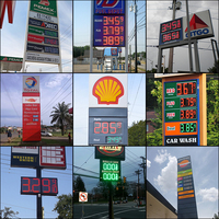 Panneau de prix numérique imperméable personnalisé de haute qualité de 24 pouces pour l'extérieur, panneau de prix de gaz LED à haute luminosité