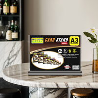 Support de carte A3 transparent Kejea avec base bicolore pour affichage de poster et signalétique de bureau en magasin de détail