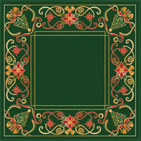 Tapis de Mahjong Américain à Motif Couronne de Noël, Tapis de Jeu de Mahjong Antidérapant en Néoprène Réducteur de Bruit pour Cadeau de Noël