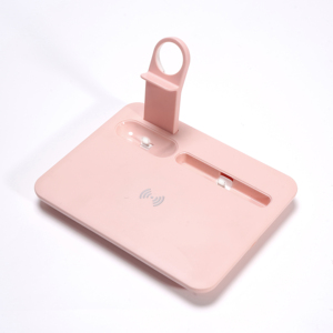 Soporte de cargador inalámbrico de 15W Dispositivo de cargador inalámbrico 4 en 1 para teléfono móvil Cargador de 3W para almohadilla de carga de <span class=keywords><strong>Airpods</strong></span> - Product Image 4