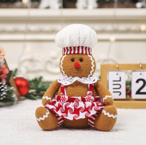 Bonitos dibujos animados <span class=keywords><strong>de</strong></span> Navidad, hombre <span class=keywords><strong>de</strong></span> jengibre, pareja, figurita, adorno <span class=keywords><strong>para</strong></span> el día <span class=keywords><strong>de</strong></span> Navidad, decoraciones <span class=keywords><strong>para</strong></span> <span class=keywords><strong>chimenea</strong></span>, venta al por mayor - Product Image 5