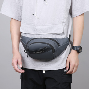 กระเป๋าคาดเอวแฟชั่นหลายชั้น ความจุเยอะ เคลือบ PU กระเป๋าคาดอกผู้ชาย สำหรับใส่ในชีวิตประจำวัน ซัมเมอร์ 2025 - Product Image 1