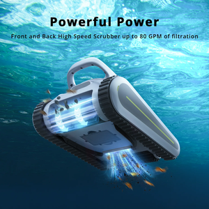 Aspirateur de <span class=keywords><strong>piscine</strong></span> robotique <span class=keywords><strong>Robot</strong></span> d'escalade mural Nettoyeur automatique de <span class=keywords><strong>piscine</strong></span> adapté aux murs et sols de <span class=keywords><strong>piscine</strong></span> de 1614 pieds carrés Noir - Product Image 2