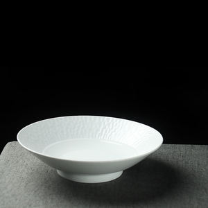 Pioneer Craftsman Ustensiles de cuisine Salade Plats froids Blanc Porcelaine Bambou Chapeau Bols à pieds 10 Pouces Labyrinthe Haute Utilisation <span class=keywords><strong>Camping</strong></span> - Product Image 6