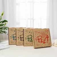 Boîte à pizza en carton kraft ondulé jetable de qualité alimentaire en gros pour les pizzerias, les restaurants, les plats à emporter, la livraison et la restauration