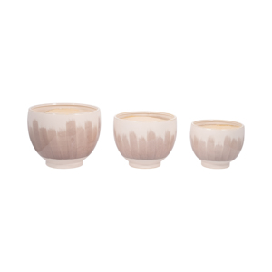 Set di 3 Vasi in Ceramica Moderni Arrotondati per Uso Interno ed Esterno - Product Image 3