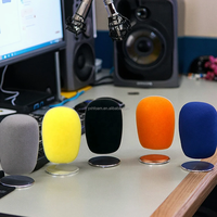 Couvre-microphones jetables en mousse 30*20*8MM Forme ronde Mini microphone pour casque Éponge