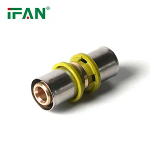 IFAN – raccords de presse en laiton facile à installer, 16-32mm, raccord de presse en cuivre jaune pour tuyau PEX-AL-PEX