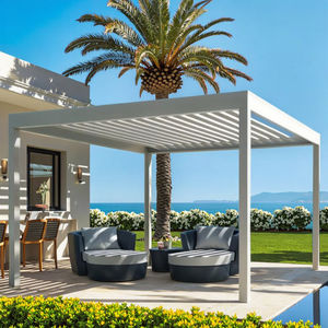 Pérgola motorizada personalizada para <span class=keywords><strong>patio</strong></span>, cubiertas para <span class=keywords><strong>patio</strong></span> trasero, cocina automática para exteriores, pérgola bioclimática con persianas de aluminio - Product Image 1