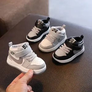 School Little Running Shoes for Kids Wholesale Custom Sport Boy White Sneakers Leather Fashion Casual Children Shoes for Girl