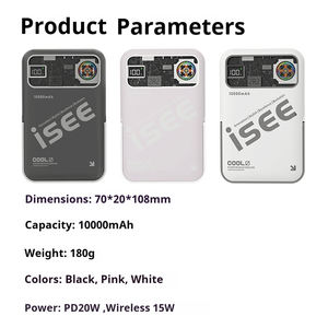 超スリムQi2時計充電付き超スリムポータブル10000mAh Powerbankワイヤレス磁気パワーバンク - Product Image 2