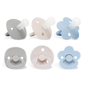 Nhà sản xuất tùy chỉnh BPA free chất lượng tốt nhất nhựa núm vú in bé Silicone bé Soother núm vú giả