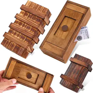 Scatola Puzzle in legno segreto rompicapo con scomparti nascosti scatola ideale in legno