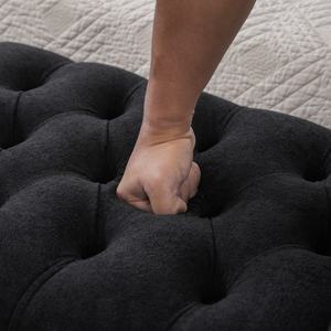 Banco <span class=keywords><strong>de</strong></span> Almacenamiento Moderno y Duradero Tapizado en Tela, Reposapiés, Sofá <span class=keywords><strong>Cama</strong></span> con Doble Tapa y Patas <span class=keywords><strong>de</strong></span> Madera <span class=keywords><strong>de</strong></span> Caucho para Dormitorio - Product Image 5