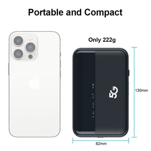 Jue Hong Routeur WiFi portable 5G M3A-E avec emplacement pour carte Sim LED Type-C 5G CPE 10000mAh Modem Firewall 300Mbps Max. Débit de données LAN - Product Image 6