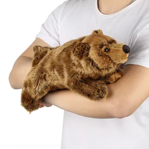 Good Quality Customized Animal Bear Puppet Interesting Soft Grizzly Bear Puppet