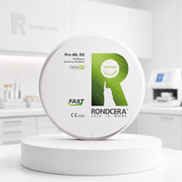 Bloc de zircone 5D Rondcera Pro-ML, alternative aux résines d'impression 3D dentaires, bloc de zircone monolithique pré-ombré