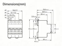 Disjoncteur intelligent Schneider IC65N 1P C50A Pro 50A pour petits équipements et protection de contrôle basse tension