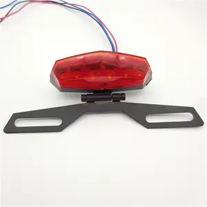 3 lines E-mark motorcycle rear brake light clear/red/smoke lens rear brake light LED motorcycle tail light with bracket