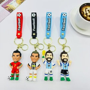 Porte-clés pendentif en PVC motif dessin animé, étoiles du football transfrontalières (<span class=keywords><strong>Ronaldo</strong></span>), breloque pour sac à dos, petit cadeau, vente en gros - Product Image 2