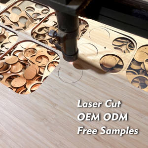 Échantillons <span class=keywords><strong>gratuits</strong></span> contreplaqué de bambou MDF bois acrylique service de découpe laser gravure C02 LOGO impression UV service personnalisé - Product Image 1