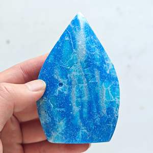 Ornement en forme de goutte d'eau en larimar artificiel de haute qualité, tendance mode, pierre de guérison en cristal sculpté, marque Crystalhola, vente en gros - Product Image 5