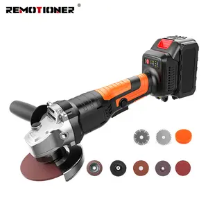 21V 9000Rpm 3 Gears Variable Cutting Grinding Polishing Power Tool Lithium Battery Cordless Brushless Angle Grinder