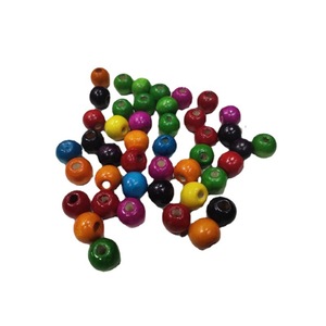 ลูกปัดไม้ทรงกลมหลากสีสำหรับทำสร้อยข้อมือ จำนวนมาก ขนาด 4-17 มม. เป็นมิตรกับสิ่งแวดล้อม ผลิตจากไถโจว - Product Image 5