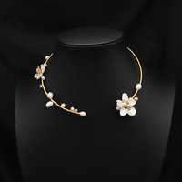 Collier ras du cou en perles, motif perles, design élégant pour femme, idéal pour mariage et soirée, accessoires artisanaux durables