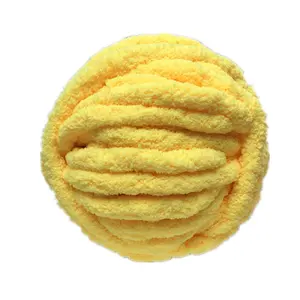 china factory Wholesale price jumbo pet hand knit 100% polyester chunky chenille yarn for blanket