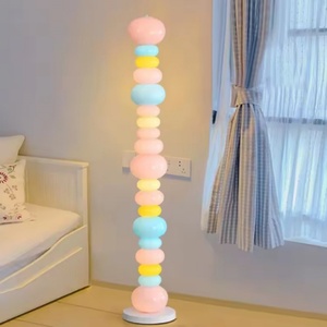 Candy String Rainbow <b>LED</b> Floor Lamp Nordic Novelty Glass Floor <b>Light</b> for Children Living Room Bedroom Vertical Lighting Fixtures - Product Image 1