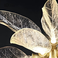 Lustre à structure entièrement en cuivre 	 Lustre personnalisé en forme de fleur, fabrication sur mesure, luminaires décoratifs pour la maison, lustre de luxe, luminaire suspendu moderne