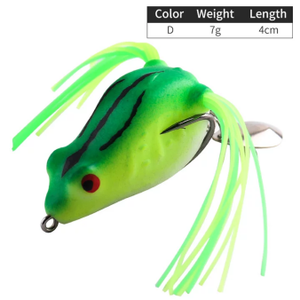 Señuelo de rana pequeña de boca puntiaguda, cebo blando de 7g/4cm, señuelo para lubina negra, aparejos de pesca, señuelo en miniatura - Product Image 3
